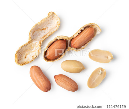 peanuts on a white background 111476159