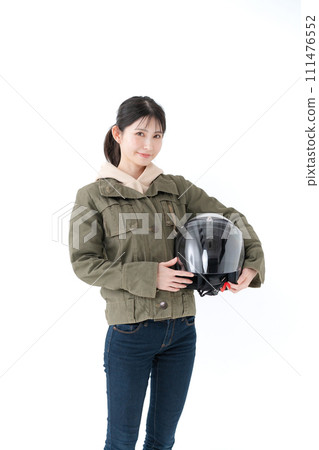 woman with helmet woman with helmet 111476552