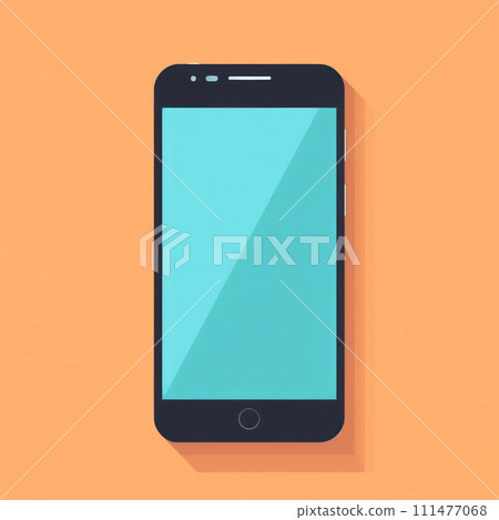 AI-generated content. Smartphone Mobility: Modern Communication Icon on Flat Design Business Background. 111477068