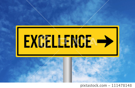 Excellence road sign on blue sky background 111478148