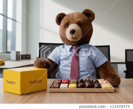 Toy Bear office worker. Toy Bear office worker. 111478575