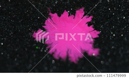 Ink drop paint splatter pink blotch glitter black 111479999