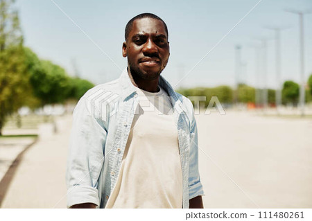 Man handsome black guy person young looking male adult lifestyle american african Man handsome black guy person young looking male adult lifestyle american african 111480261