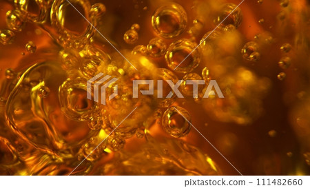 Abstract Golden Liquid Background, Macro shot. Abstract Golden Liquid Background, Macro shot. 111482660