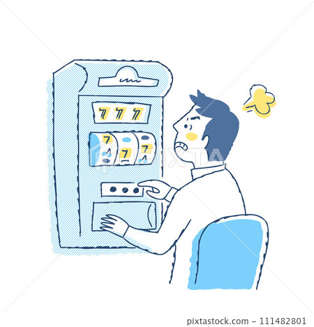 賭博成癮的男人(老虎機) 賭博成癮的男人(老虎機) 111482801