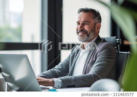 Business woman working with tablet Business woman working with tablet 111483577