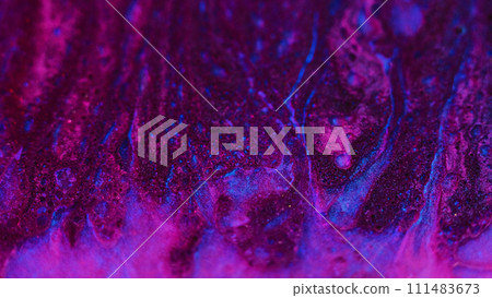 Glitter paint texture oil fluid flow pink blue mix 111483673