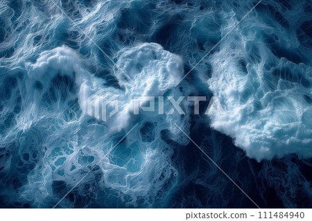 AI-generated content. Stormy ocean's waves 111484940