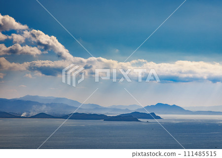 Beautiful sea and scenery seen from Oshima in Fukuoka Prefecture Beautiful sea and scenery seen from Oshima in Fukuoka Prefecture 111485515