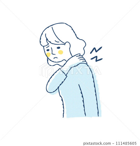 A woman with stiff shoulders 111485605
