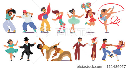 Energetic Laughter Fills The Air As Kids Twirl And Groove To Lively Beats. Their Tiny Feet Create A Kaleidoscope Of Joy Energetic Laughter Fills The Air As Kids Twirl And Groove To Lively Beats. Their Tiny Feet Create A Kaleidoscope Of Joy 111486057