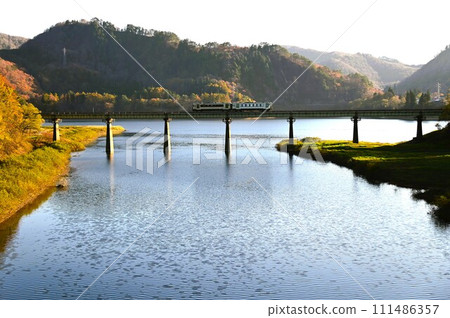 Autumn Nishiwaga Town JR Kitakami Line 111486357