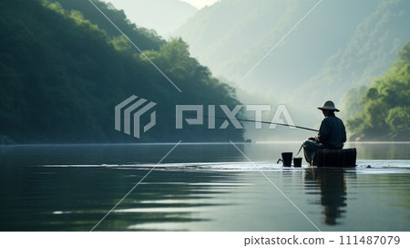 Men fishing 111487079