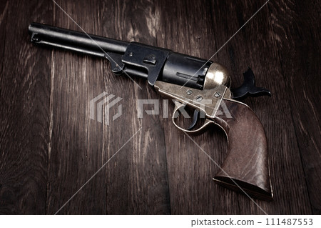 Old West gun. Percussion Army Revolver Old West gun. Percussion Army Revolver 111487553