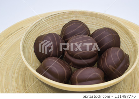 Assorted Belgian Chocolates in a Bowl Assorted Belgian Chocolates in a Bowl 111487770