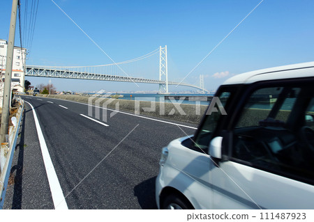 Hyogo Prefecture Awajishima Drive Akashi Kaikyo Bridge Iwaya Hyogo Prefecture Awajishima Drive Akashi Kaikyo Bridge Iwaya 111487923