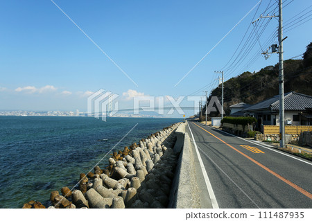 兵庫縣、淡路島、西海岸大道、淡路日落線、明石海峽大橋 111487935
