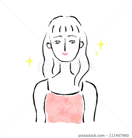 Female after styling, smile, beautiful hair, beautiful skin 111487960