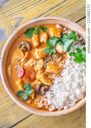 Bowl of red curry Bowl of red curry 111488152