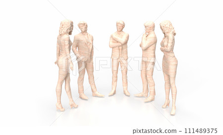 The Business figure for teamwork concept 3d rendering. The Business figure for teamwork concept 3d rendering. 111489375