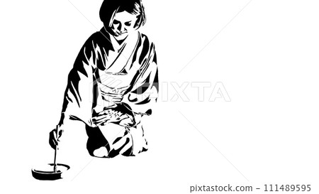 calligrapher silhouette 111489595