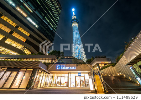 "Tokyo" Tokyo Skytree night view seen from Tokyo Solamachi 111489629