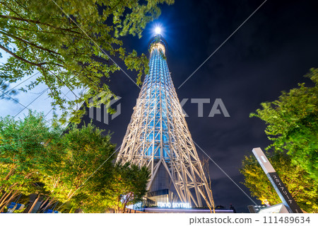 "Tokyo" Tokyo Skytree night view seen from Tokyo Solamachi 111489634