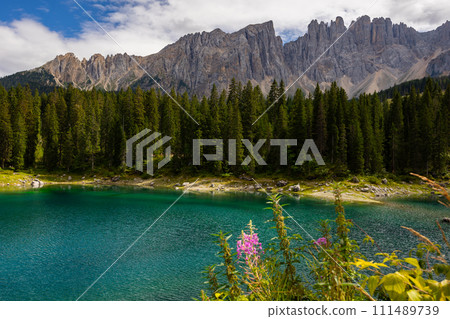wonderful colors of Lake Carezza 111489739