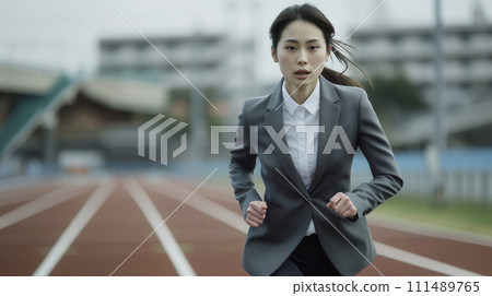 AI 圖像生成女人在卡車上奔跑 111489765
