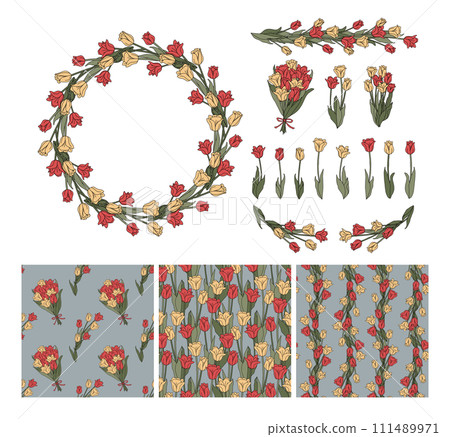 鬱金香插圖素材集 111489971