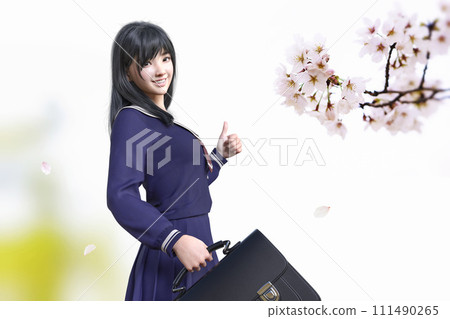 Sakura and high school girls 111490265