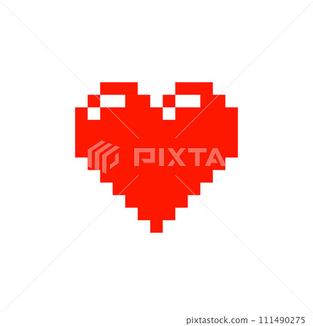 用點繪製的紅心的遊戲插圖 111490275