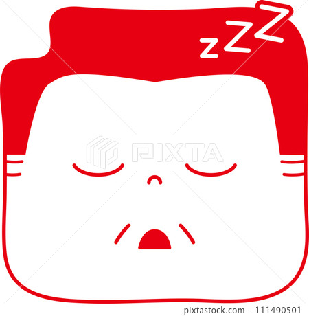 Sleeping senior man icon Sleeping senior man icon 111490501
