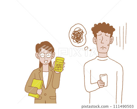 Upper body poses of customers and salesmen during business negotiations 8 Upper body poses of customers and salesmen during business negotiations 8 111490503