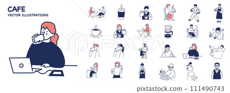 人物時尚插畫素材 111490743