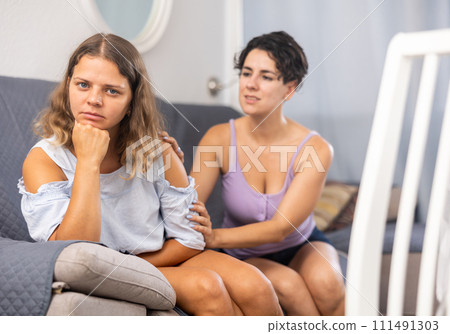 LGBT lesbian couple having problems in relationship LGBT lesbian couple having problems in relationship 111491303