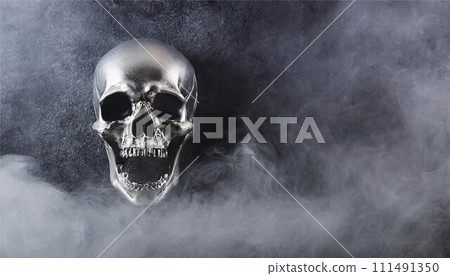 Skeleton Skull Halloween Gothic Horror Frame Background Material AI Generated Image 111491350