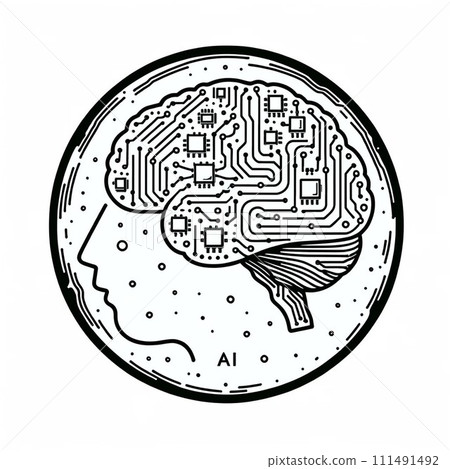 Human brain with built-in AI 111491492