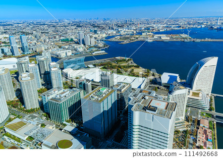 Kanagawa Prefecture, Yokohama City, Yokohama Landmark Tower (view from the 69th floor observation floor) 111492668