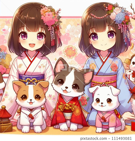 與可愛的狗狗一起慶祝 與可愛的狗狗一起慶祝 111493081