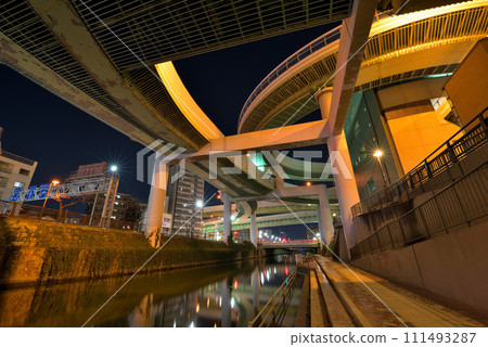 [愛知縣] 名古屋市容 名古屋高速公路黑川IC夜景 111493287