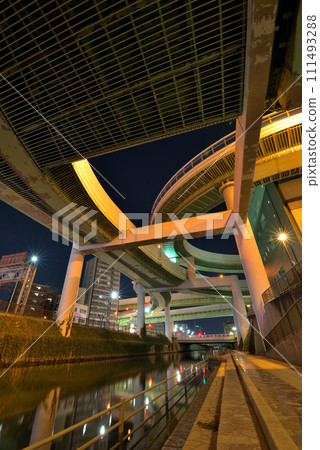 [愛知縣] 名古屋市容 名古屋高速公路黑川IC夜景 111493288