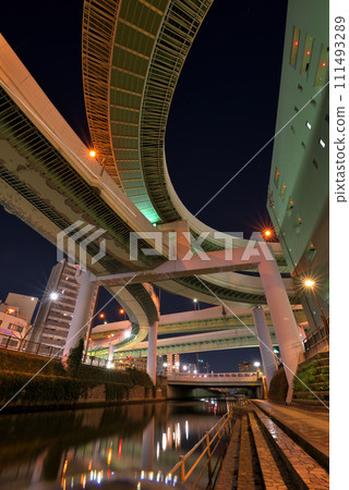 [愛知縣] 名古屋市容 名古屋高速公路黑川IC夜景 111493289