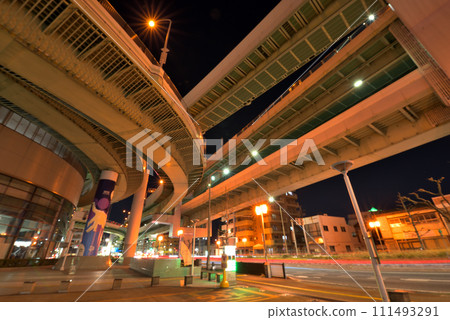 [愛知縣] 名古屋市容 名古屋高速公路黑川IC夜景 111493291