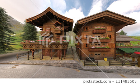 ski lodge 111493503