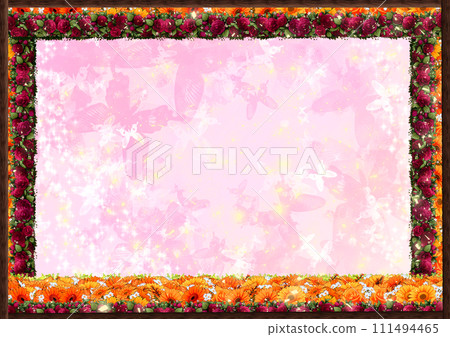 Frame flower design 111494465