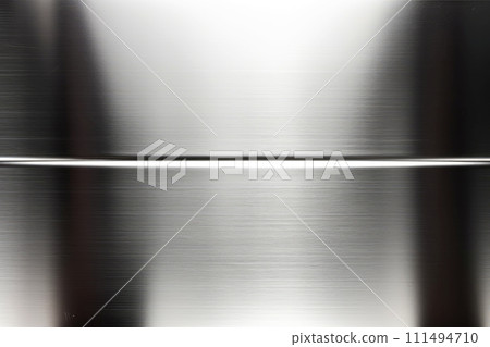 Close-up silver metallic object, abstract background, Generative AI 111494710