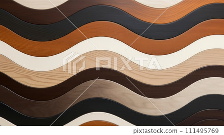 Close-up, wood marquetry wallpaper, abstract pattern background, Generative AI Close-up, wood marquetry wallpaper, abstract pattern background, Generative AI 111495769