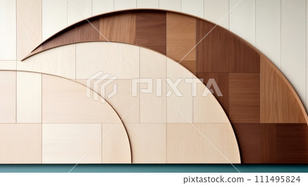 Close-up, wood marquetry wallpaper, abstract pattern background, Generative AI Close-up, wood marquetry wallpaper, abstract pattern background, Generative AI 111495824