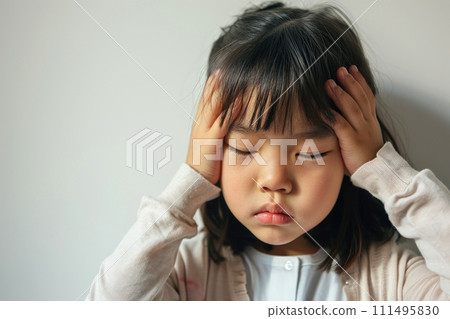 Close-up,Symptoms of health issues and disease on child, medical treatment concept, Generative AI 111495830